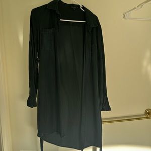 Dark blue dress with buttons